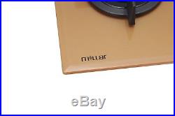 MILLAR GH7051PG 5 Burner Gold / Copper Built-in Gas on Glass Hob 70cm
