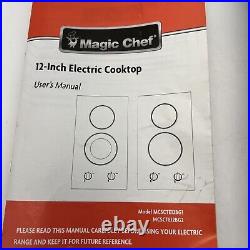 Magic Chef 12 In. Built-In Electric Radiant 2-Burner Cooktop 120V MCSCTE12BG2