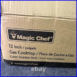 Magic Chef 12-In. Built-In Gas Cooktop in Stainless Steel with 2 Sealed Burners