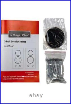 Magic Chef 12 in Electric Cooktop Ceramic Glass 2 Elements In Black MCSCTE12BG1