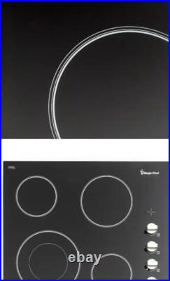 Magic Chef 24 in. Radiant Electric Cooktop in Black with 4 Burner Elements Magic Chef 24 in. Radiant Electric Cooktop in Black with 4 Burner Elements
