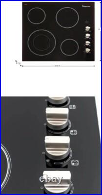 Magic Chef 24 in. Radiant Electric Cooktop in Black with 4 Burner Elements Magic Chef 24 in. Radiant Electric Cooktop in Black with 4 Burner Elements
