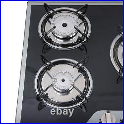 Major Appliances Built In LPG Gas Stove 5 Burners Stainless Steel Gas Cooktop