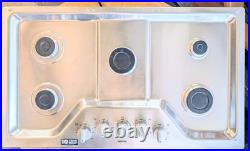 Maytag 36 Gas Cooktop Stainless 5-Burners Recessed Missing Center Grate