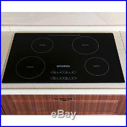 Metawell 31.5 Electric Induction Cooktop Kitchen Cooker Cook Top 4 Burner, Black