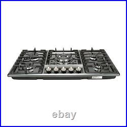 Metawell 34'' Black Titanium Gas Cooktop Home Kitchen 5 Burners Stove NG LPG
