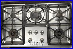 Miele 36 Gas Cooktop Stainless Steel 5 Burners Wok Model KM 3474 G, KM3474G