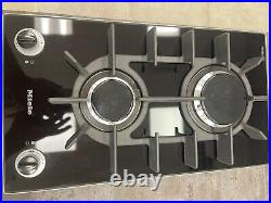 Miele KM404 11 3/8 Inch CombiSet Double Gas Burner Cooktop with Electric Spark I