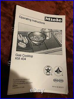 Miele KM404 Natural Gas Double Burner Ceran Cooktop Black Glass Works Great