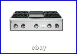 Monogram ZGU364NDPSS 36 Inch Pro-Style Gas Rangetop with 4 Sealed Burners