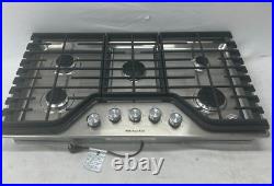 NEW KitchenAid KCGS356ESS 36 Built-In Gas Cooktop with 5 Burners in SS