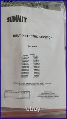 NEW Summit SINC4B30 31W 4 Burner Induction Cooktop Black (30 1/4 X 20 1/2) NEW Summit SINC4B30 31W 4 Burner Induction Cooktop Black (30 1/4 X 20 1/2)