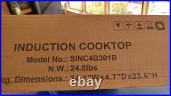 NEW Summit SINC4B30 31W 4 Burner Induction Cooktop Black (30 1/4 X 20 1/2) NEW Summit SINC4B30 31W 4 Burner Induction Cooktop Black (30 1/4 X 20 1/2)