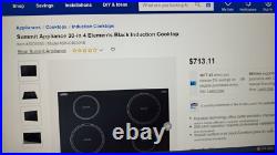 NEW Summit SINC4B30 31W 4 Burner Induction Cooktop Black (30 1/4 X 20 1/2) NEW Summit SINC4B30 31W 4 Burner Induction Cooktop Black (30 1/4 X 20 1/2)