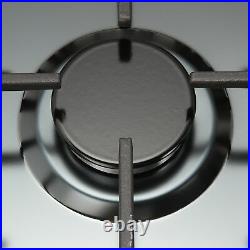 NG/LPG Cooktop 34 Black Titanium Steel 5 Burners Gas Stoves Hob Fixed Cook Tops