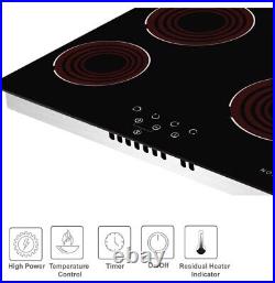 NOXTON Ceramic Cooktop, Built-in 4 Burners Electric Stove, Hard Wire