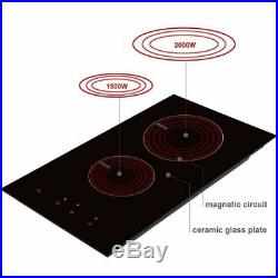 NOXTON Induction Cooktop Built-in 2 Burners Electric Stove Top Hob with Touch Co