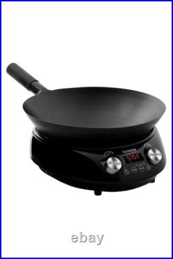 NUWAVE MOSAIC Induction Wok with 14-inch carbon steel wok with tempered glass