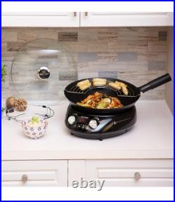 NUWAVE MOSAIC Induction Wok with 14-inch carbon steel wok with tempered glass