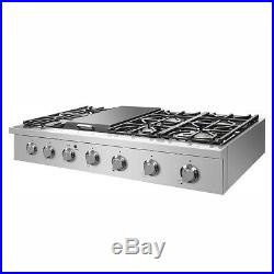 NXR SCT4811 48 Pro-Style Natural Gas Cooktop, Stainless Steel
