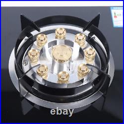 Natural Gas Gas Cooktop Built in Gas Stove 2 Burners Glass Copper Gas Stove