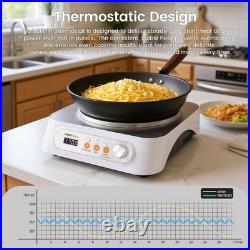 Nestiqex 1700W 100V~185V Induction Cooktop With Wok Pan Electric Stove Burner