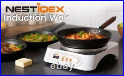 Nestiqex 1700W 100V~185V Induction Cooktop With Wok Pan Electric Stove Burner