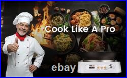 Nestiqex 1700W 100V~185V Induction Cooktop With Wok Pan Electric Stove Burner