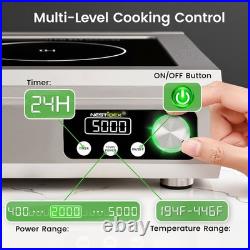Nestiqex 5000W 208V~275V 3-Phase Induction Cooktop Commercial Electric Stove