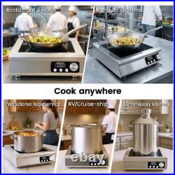 Nestiqex 5000W 208V~275V 3-Phase Induction Cooktop Commercial Electric Stove