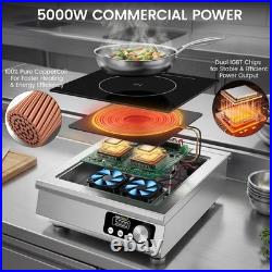 Nestiqex 5000W 208V~275V 3-Phase Induction Cooktop Commercial Electric Stove