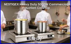 Nestiqex 5000W 208V~275V 3-Phase Induction Cooktop Commercial Electric Stove