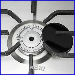 New 30 Stainless Steel 5 Burner Built-in Stoves LPG/NG Gas Cooktops Cooker USA