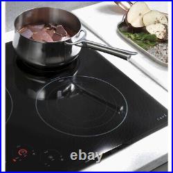 New GE Cafe 30-in 5 Elements Smooth Surface Black Electric Cooktop CEP90301NBB
