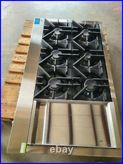 New JennAir Rise JGCP548HL 48 Gas Rangetop Cooktop Stainless Steel