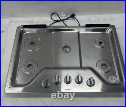 New Whirlpool WCG77US0HS 30 Built-in Gas Cooktop with 5 Burners, Stainless Steel