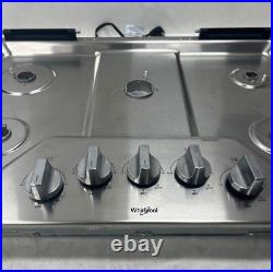 New Whirlpool WCG77US0HS 30 Built-in Gas Cooktop with 5 Burners, Stainless Steel