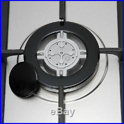 New Year-Seckill 30 Stainless Steel 5Burner Built-in NG/LPG Gas Cooktop Hob
