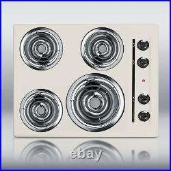 New in Box Bisque 24 Electric Cooktop Surface Unit Still High Temp Burners