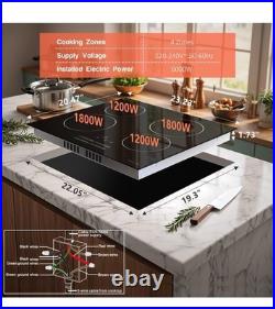 Noxton 24 Inch, 4 Burner Radiant Electric Stove Top, 6000W, 220-240V hard wired Noxton 24 Inch, 4 Burner Radiant Electric Stove Top, 6000W, 220-240V hard wired