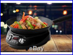 NuWave Mosaic Precision Induction Cooktop with Carbon Steel 4 Quart Wok