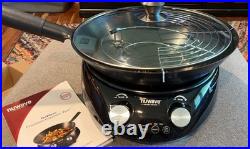 NuWave Precision Induction 4-Quart Electric Wok Wok Stand, Frying Rack & Book