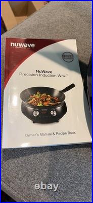 NuWave Precision Induction 4-Quart Electric Wok Wok Stand, Frying Rack & Book
