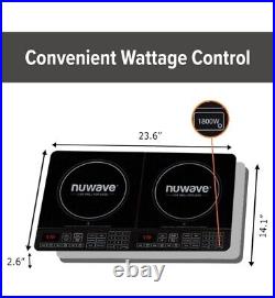 Nuwave Double Induction Cooktop, Powerful 1800W, 2 Large 8 Heating Coils, In