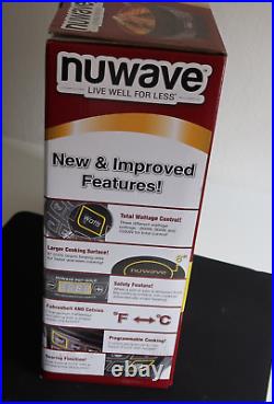 Nuwave Induction Cooktop 1500W Pic Gold with 10.5 Inch Ceramic Pan New Open Box