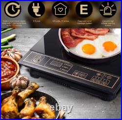 Placa inducción portátil 1800W cocina eléctrica compacta para encimera, Nuevo