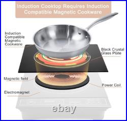 Placa inducción portátil 1800W cocina eléctrica compacta para encimera, Nuevo