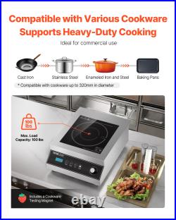 Portable/Commercial Induction Cooktop 1500-5000W Countertop Burner Hot Plate