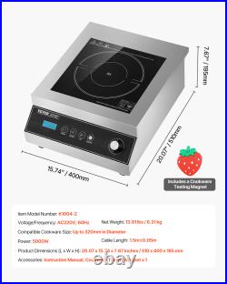 Portable/Commercial Induction Cooktop 1500-5000W Countertop Burner Hot Plate