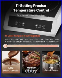 Portable Commercial Induction Cooktop 3500W Countertop Burner 11 Temp Levels Portable Commercial Induction Cooktop 3500W Countertop Burner 11 Temp Levels